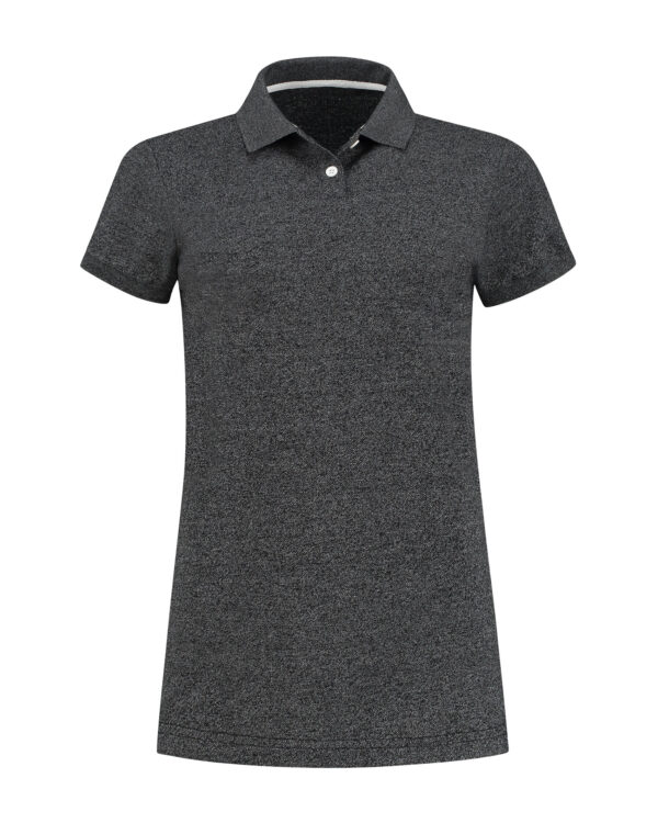 L&S Polo Heather Mix SS for her