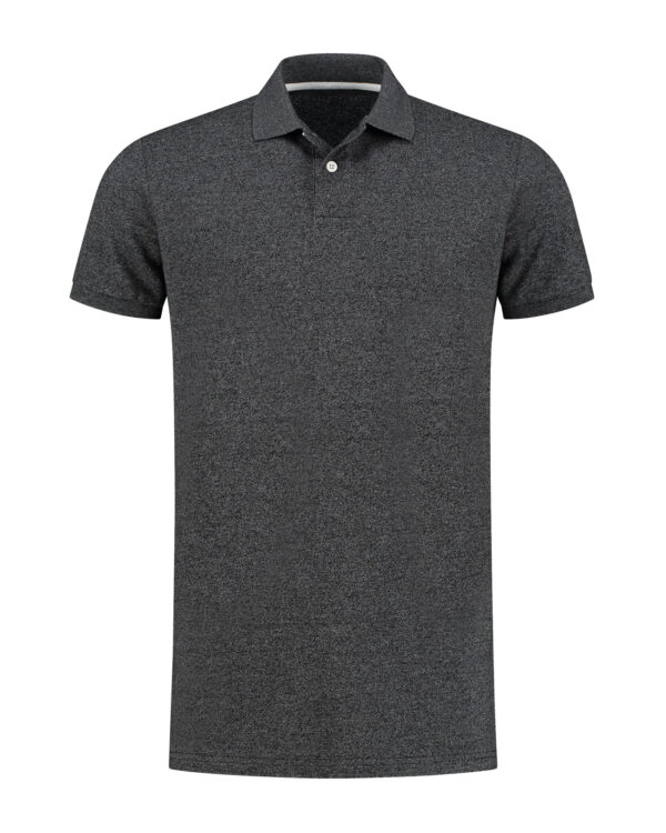 L&S Polo Heather Mix SS Unisex