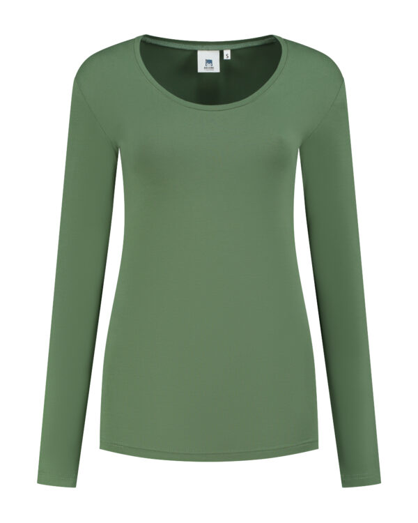 L&S T-shirt Crewneck cot/elast LS for her
